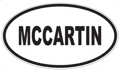 MCCARTIN - Oval Sticker