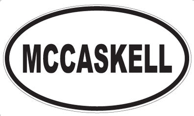 MCCASKELL - Oval Sticker