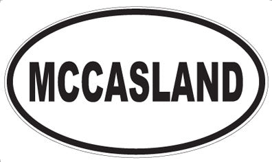 MCCASLAND - Oval Magnet
