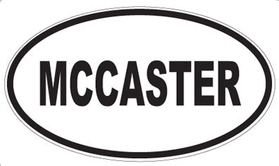 MCCASTER - Oval Sticker