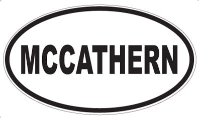 MCCATHERN - Oval Magnet