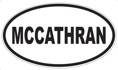 MCCATHRAN - Oval Magnet