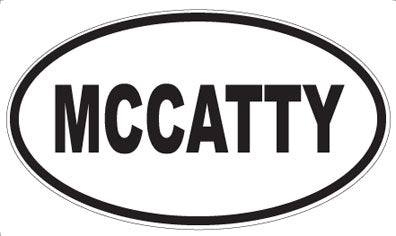 MCCATTY - Oval Sticker