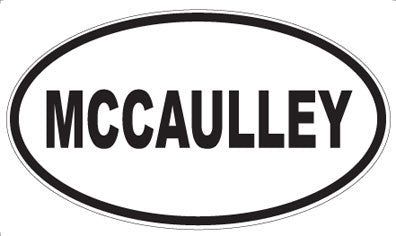 MCCAULLEY - Oval Sticker