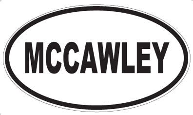 MCCAWLEY - Oval Sticker