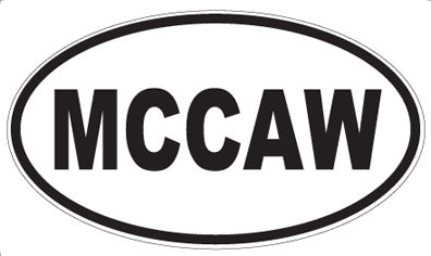 MCCAW - Oval Magnet