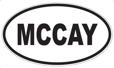 MCCAY - Oval Sticker