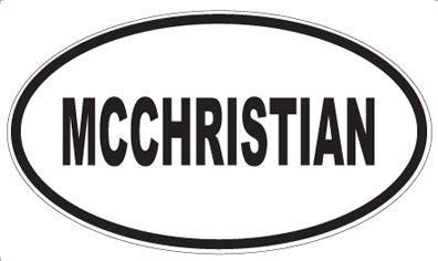 MCCHRISTIAN - Oval Sticker