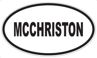 MCCHRISTON - Oval Sticker