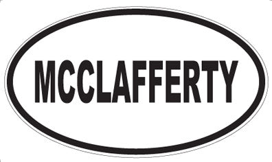 MCCLAFFERTY - Oval Magnet