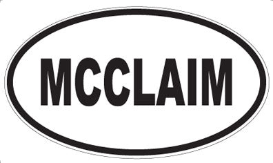 MCCLAIM - Oval Magnet