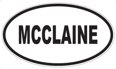 MCCLAINE - Oval Magnet
