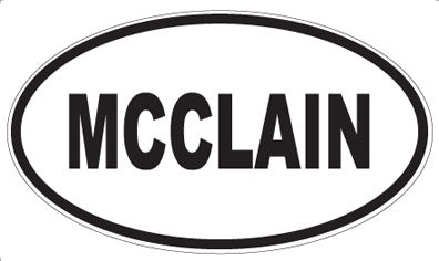 MCCLAIN - Oval Magnet