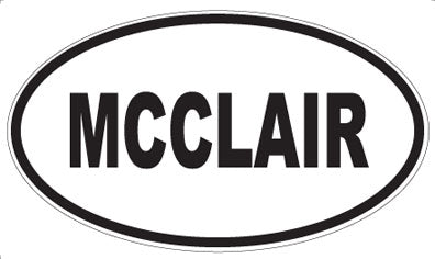MCCLAIR - Oval Sticker