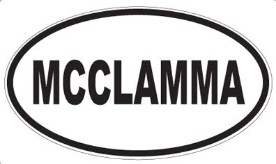 MCCLAMMA - Oval Magnet