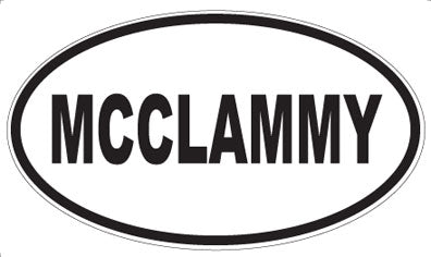 MCCLAMMY - Oval Sticker