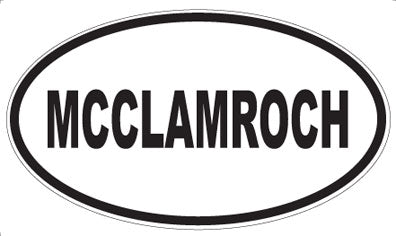 MCCLAMROCH - Oval Magnet