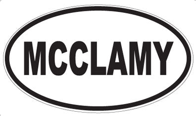 MCCLAMY - Oval Sticker