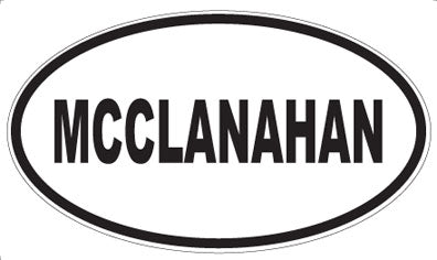 MCCLANAHAN - Oval Sticker