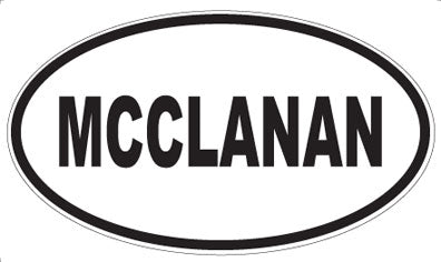 MCCLANAN - Oval Sticker