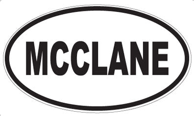 MCCLANE - Oval Sticker