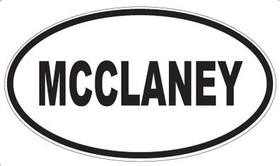 MCCLANEY - Oval Magnet