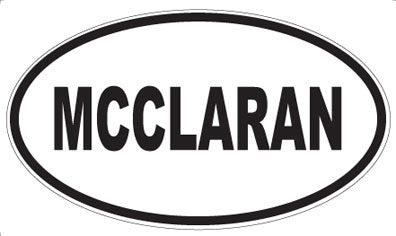 MCCLARAN - Oval Sticker