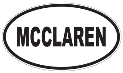 MCCLAREN - Oval Sticker