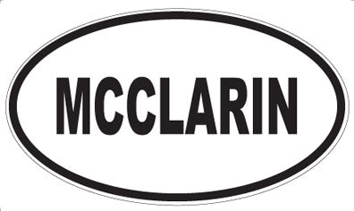 MCCLARIN - Oval Sticker