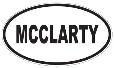 MCCLARTY - Oval Sticker
