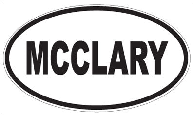 MCCLARY - Oval Sticker