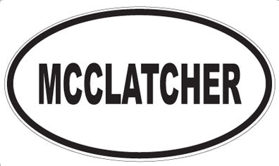 MCCLATCHER - Oval Magnet