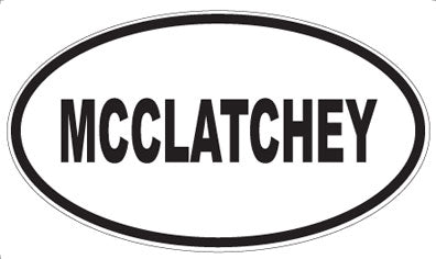 MCCLATCHEY - Oval Magnet