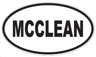 MCCLEAN - Oval Magnet