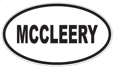 MCCLEERY - Oval Sticker