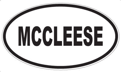 MCCLEESE - Oval Sticker
