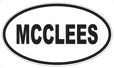 MCCLEES - Oval Magnet