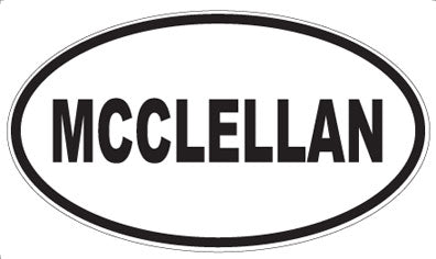MCCLELLAN - Oval Sticker