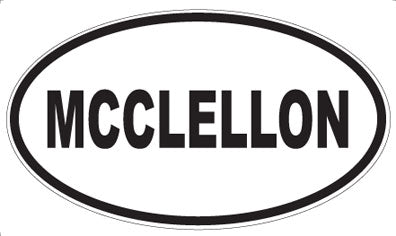 MCCLELLON - Oval Sticker