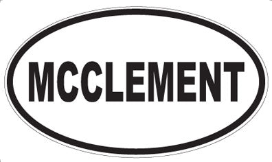 MCCLEMENT - Oval Sticker