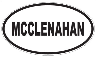 MCCLENAHAN - Oval Sticker