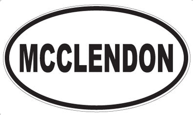 MCCLENDON - Oval Magnet