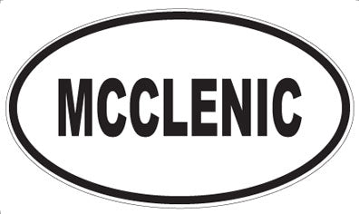 MCCLENIC - Oval Sticker
