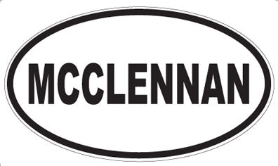 MCCLENNAN - Oval Sticker