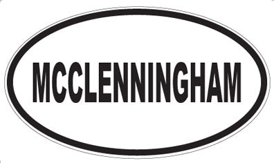 MCCLENNINGHAM - Oval Sticker