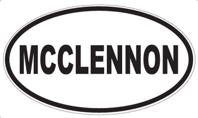 MCCLENNON - Oval Sticker
