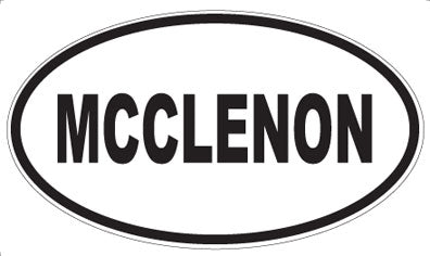 MCCLENON - Oval Sticker
