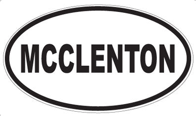 MCCLENTON - Oval Sticker