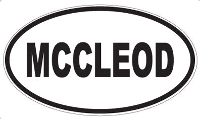 MCCLEOD - Oval Magnet