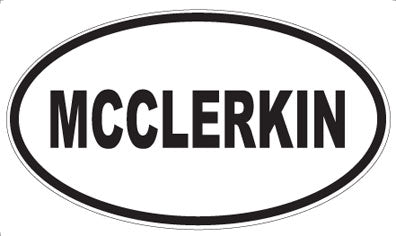 MCCLERKIN - Oval Sticker